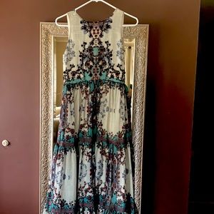 Casual formal dress beads embroidered